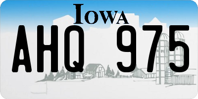IA license plate AHQ975