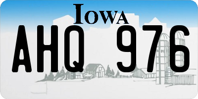 IA license plate AHQ976