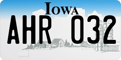 IA license plate AHR032