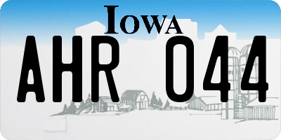 IA license plate AHR044