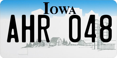 IA license plate AHR048