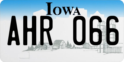 IA license plate AHR066