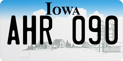 IA license plate AHR090