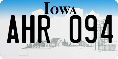IA license plate AHR094