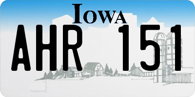 IA license plate AHR151