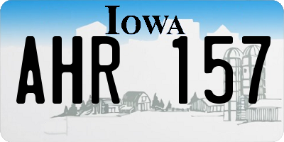 IA license plate AHR157