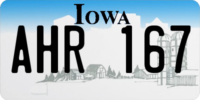 IA license plate AHR167