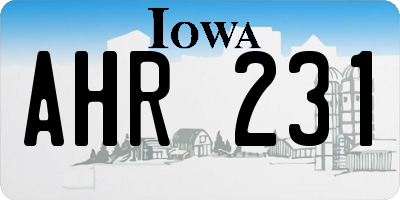 IA license plate AHR231