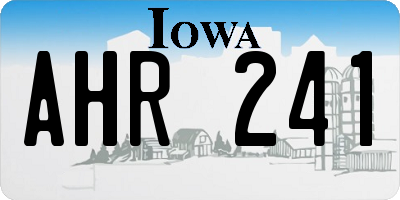 IA license plate AHR241