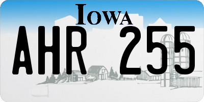 IA license plate AHR255