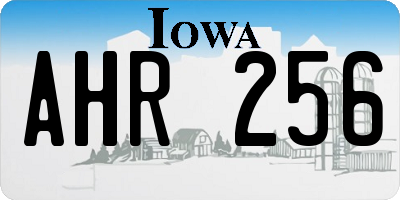IA license plate AHR256