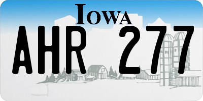 IA license plate AHR277