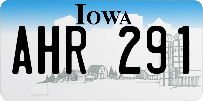 IA license plate AHR291