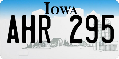 IA license plate AHR295