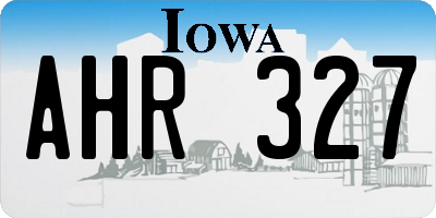 IA license plate AHR327