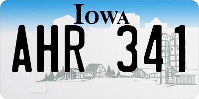IA license plate AHR341