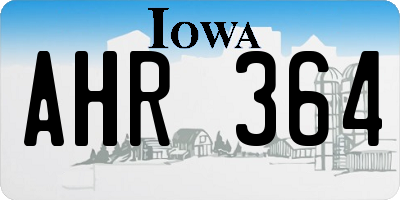 IA license plate AHR364