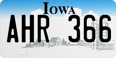 IA license plate AHR366