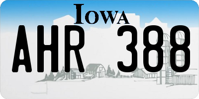 IA license plate AHR388