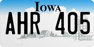 IA license plate AHR405