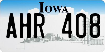 IA license plate AHR408