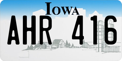 IA license plate AHR416