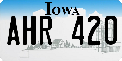 IA license plate AHR420