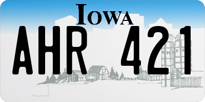 IA license plate AHR421