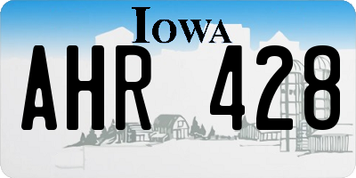 IA license plate AHR428
