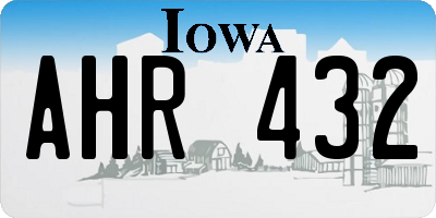 IA license plate AHR432