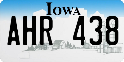 IA license plate AHR438