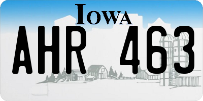 IA license plate AHR463