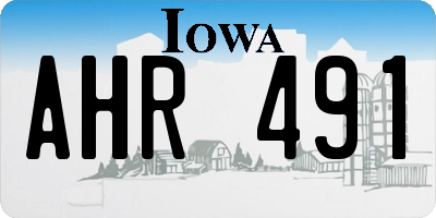IA license plate AHR491