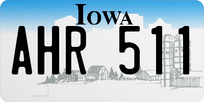 IA license plate AHR511
