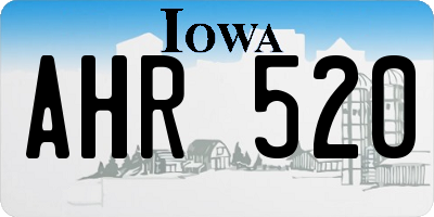 IA license plate AHR520