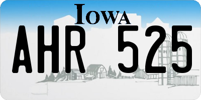 IA license plate AHR525