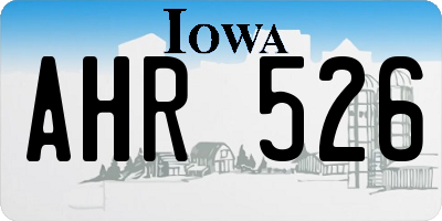 IA license plate AHR526