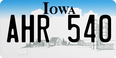 IA license plate AHR540