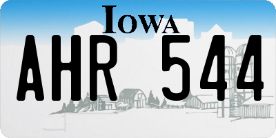 IA license plate AHR544