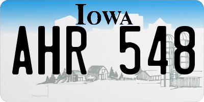 IA license plate AHR548