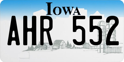 IA license plate AHR552