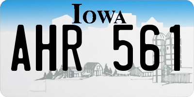 IA license plate AHR561