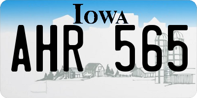 IA license plate AHR565