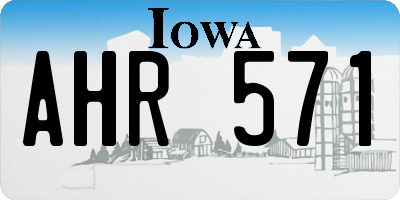 IA license plate AHR571