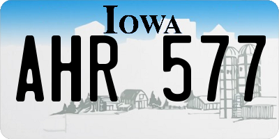IA license plate AHR577
