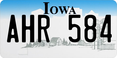 IA license plate AHR584