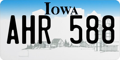 IA license plate AHR588