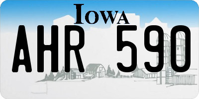 IA license plate AHR590