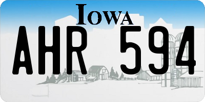 IA license plate AHR594
