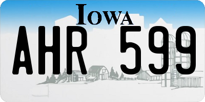IA license plate AHR599